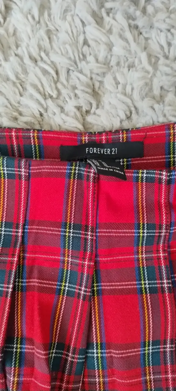 Shorts a cuadros rojos Forever 21 - 2