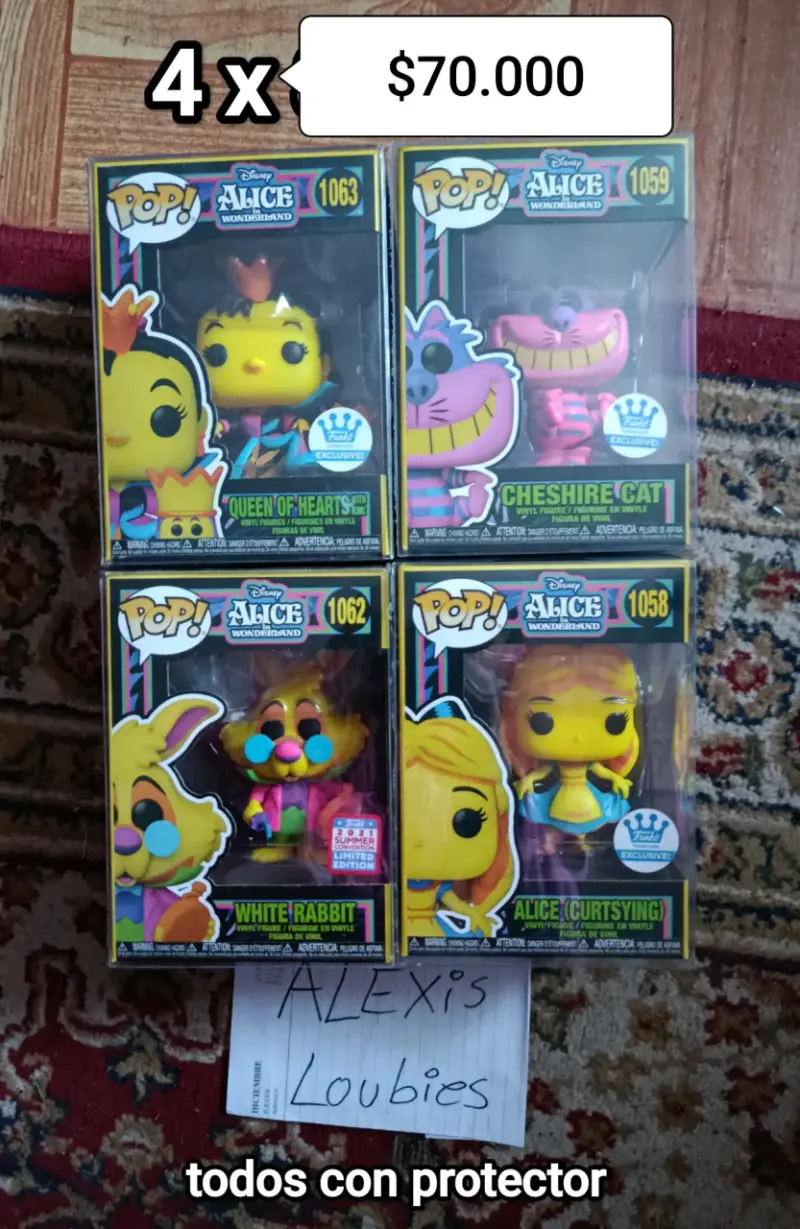 Set de 4 figuras Funko Pop Alice in Wonderland