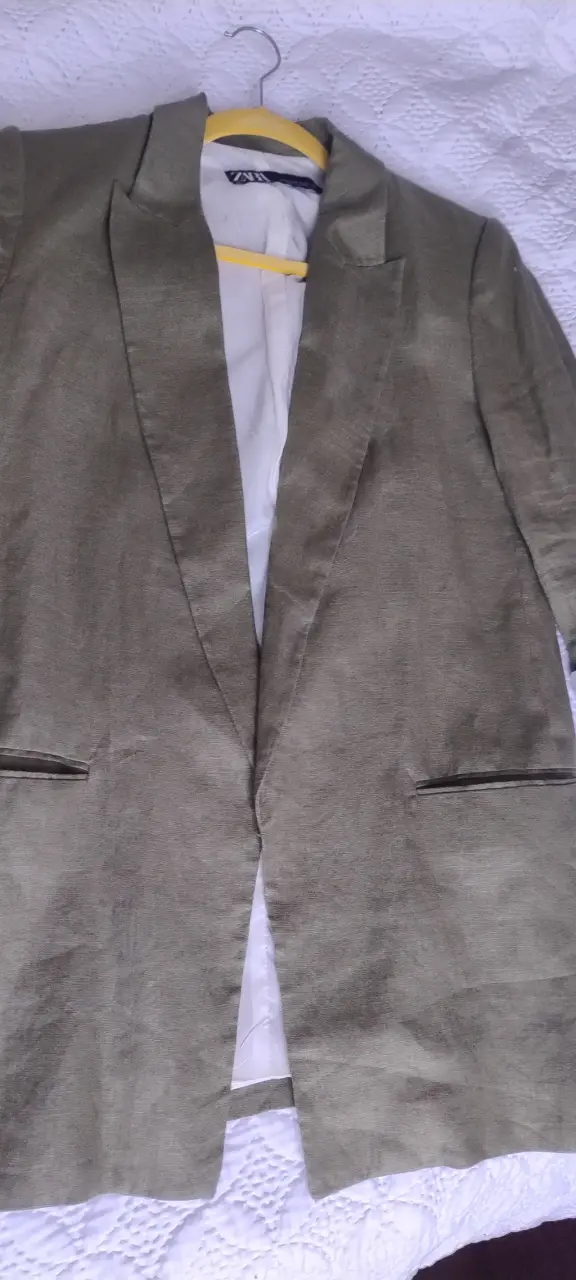 Blazer verde oliva para mujer Zara - 2