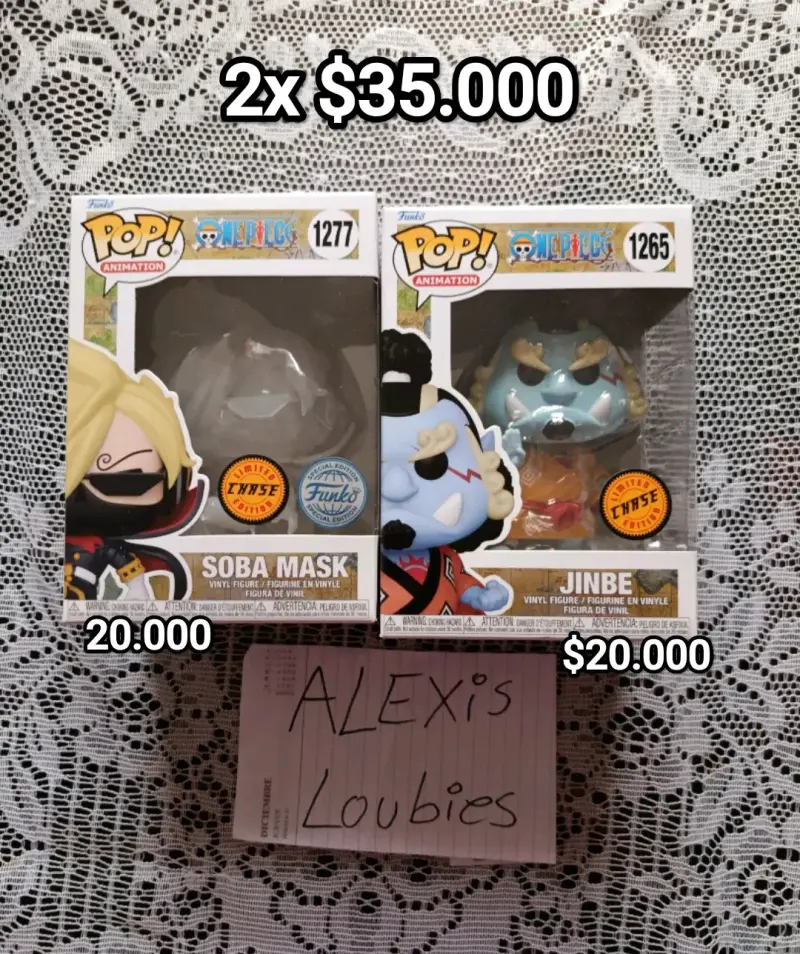 Figuras Funko Pop One Piece Soba Mask y Jinbe