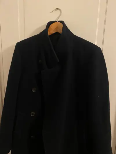 Abrigo negro elegante para hombre - miniatura 1