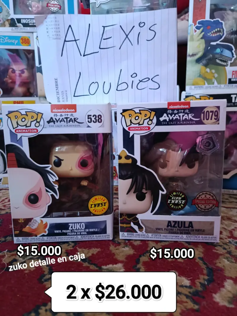 Funko Pop Avatar Zuko y Azula Edición Especial