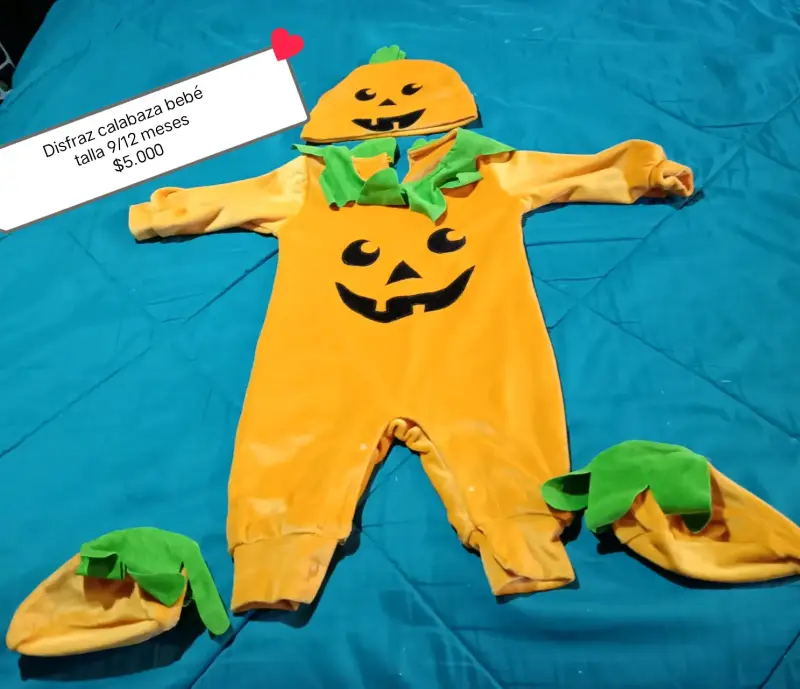 Disfraz de calabaza para bebé 9-12 meses - 1