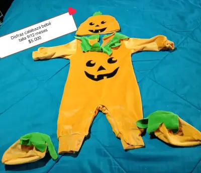Disfraz de calabaza para bebé 9-12 meses - miniatura 1