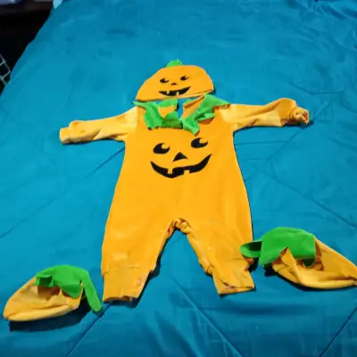 Disfraz de calabaza para bebé 9-12 meses - miniatura 2