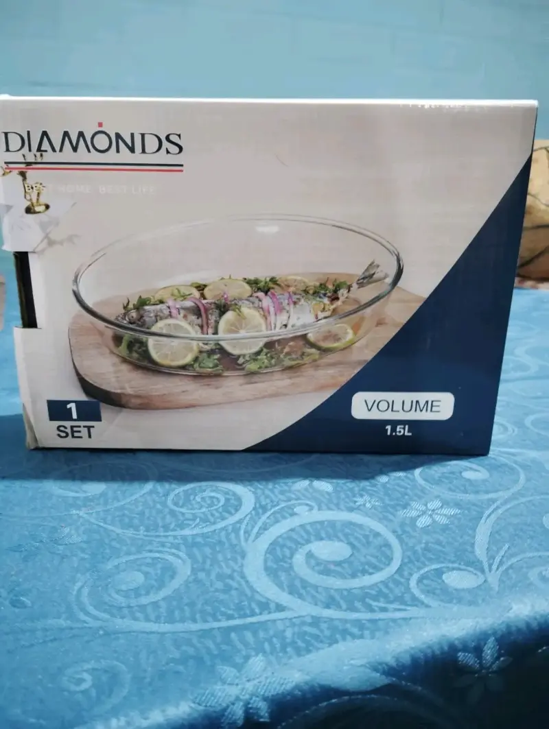 Fuente de vidrio para hornear Diamonds 1.5L - 2
