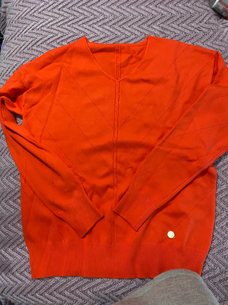 Suéter de mujer color naranja vibrante - 2