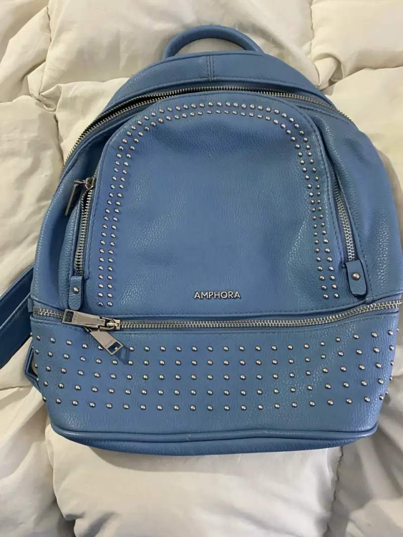 Mochila azul con tachas Amphora - 1