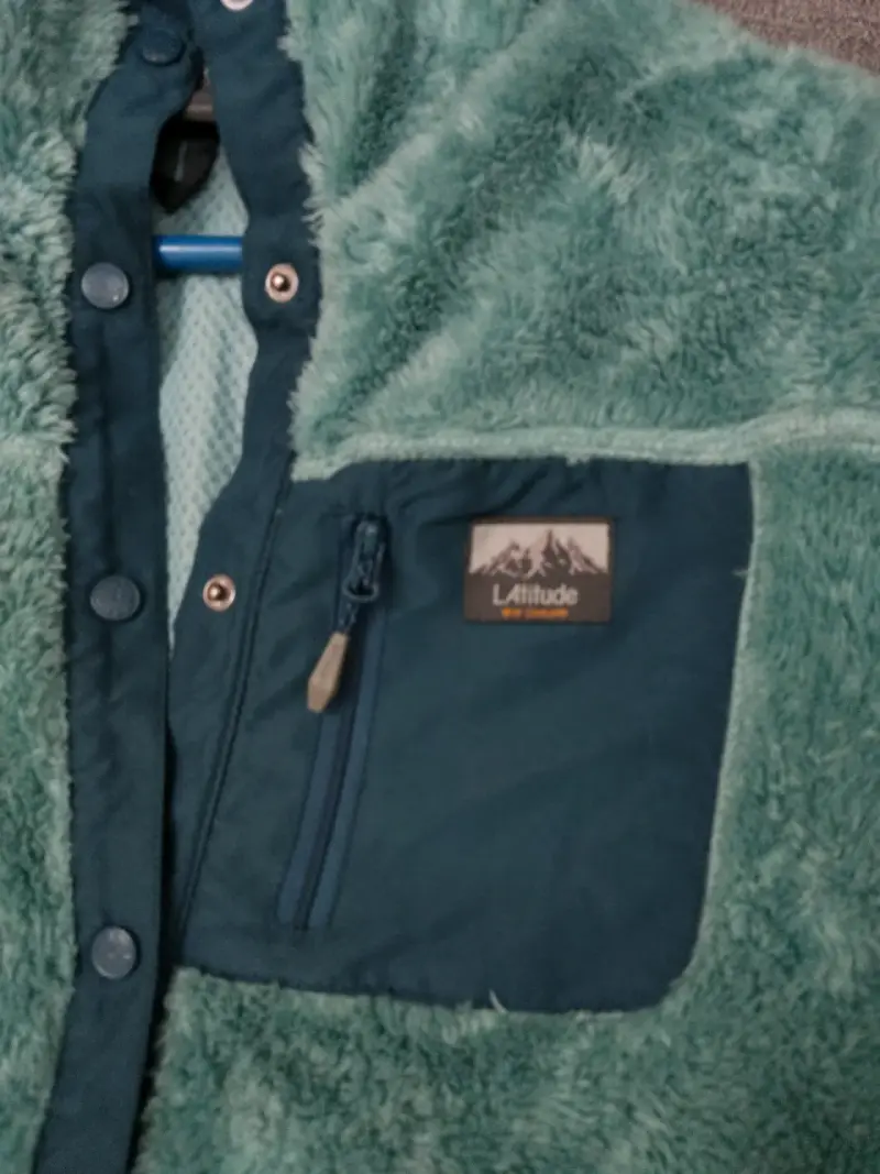Chaqueta polar verde Latitude con bolsillo - 1