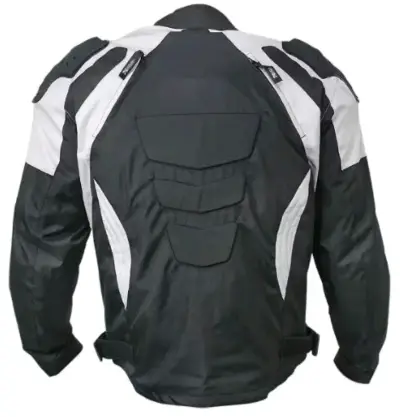 Chaqueta de moto impermeable negra y gris - miniatura 3