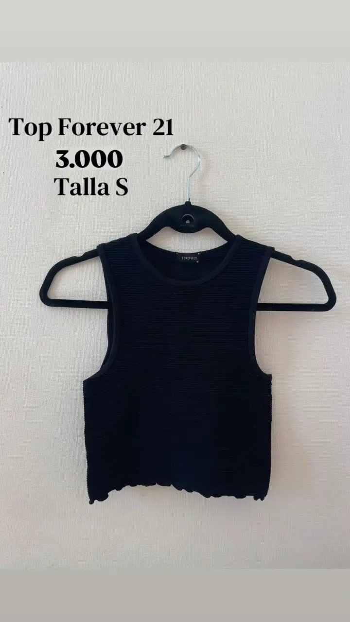 Top negro Forever 21 talla S