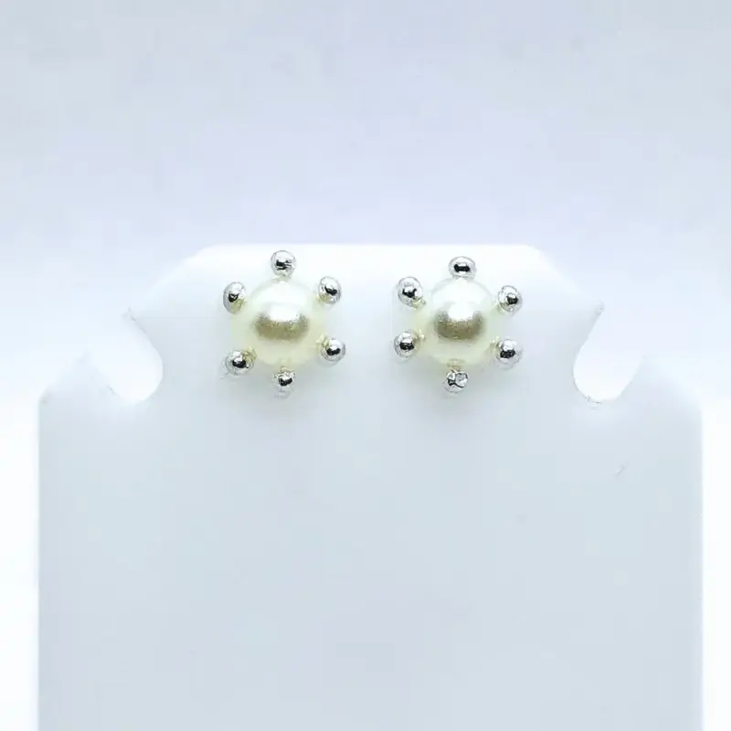Aros de plata 925, modelo pistilo 7 mm - 4