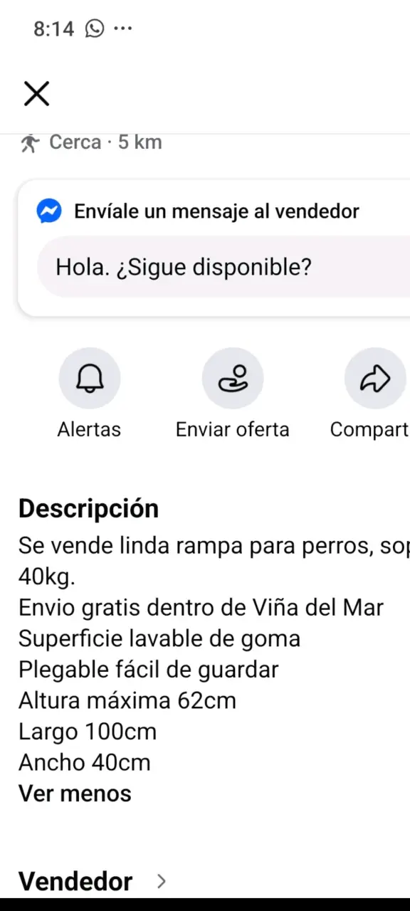 Rampa para perros plegable de madera y goma - 3