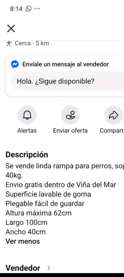Rampa para perros plegable de madera y goma - miniatura 3