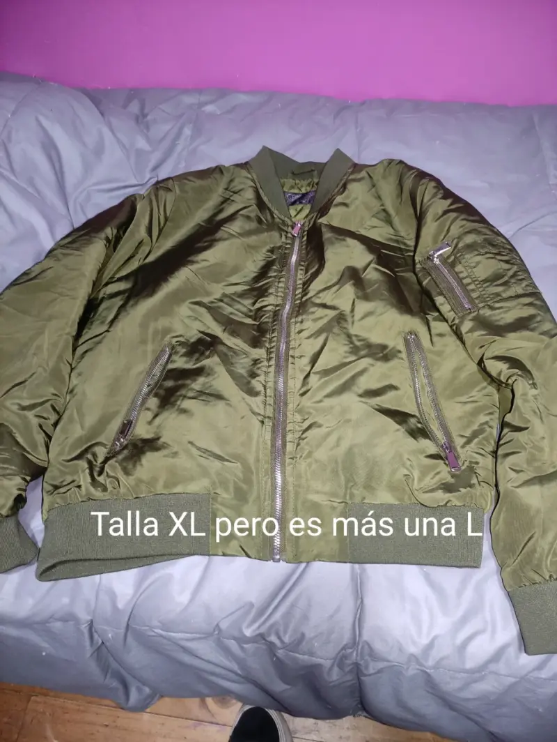 Chaqueta bomber verde oliva talla XL
