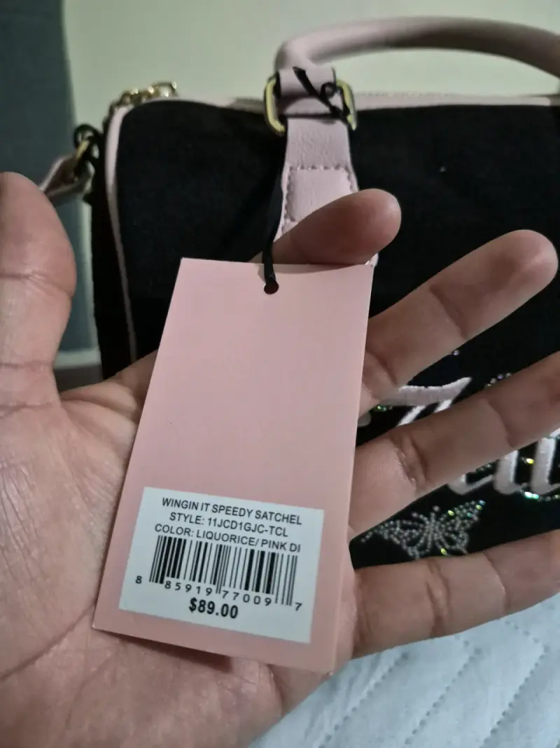 Bolso Juicy Couture negro con rosados - 3