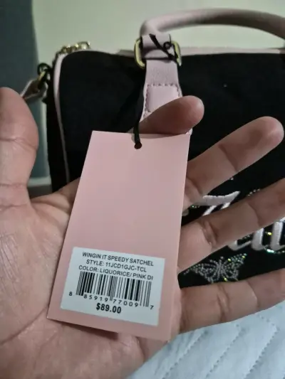Bolso Juicy Couture negro con rosados - miniatura 3
