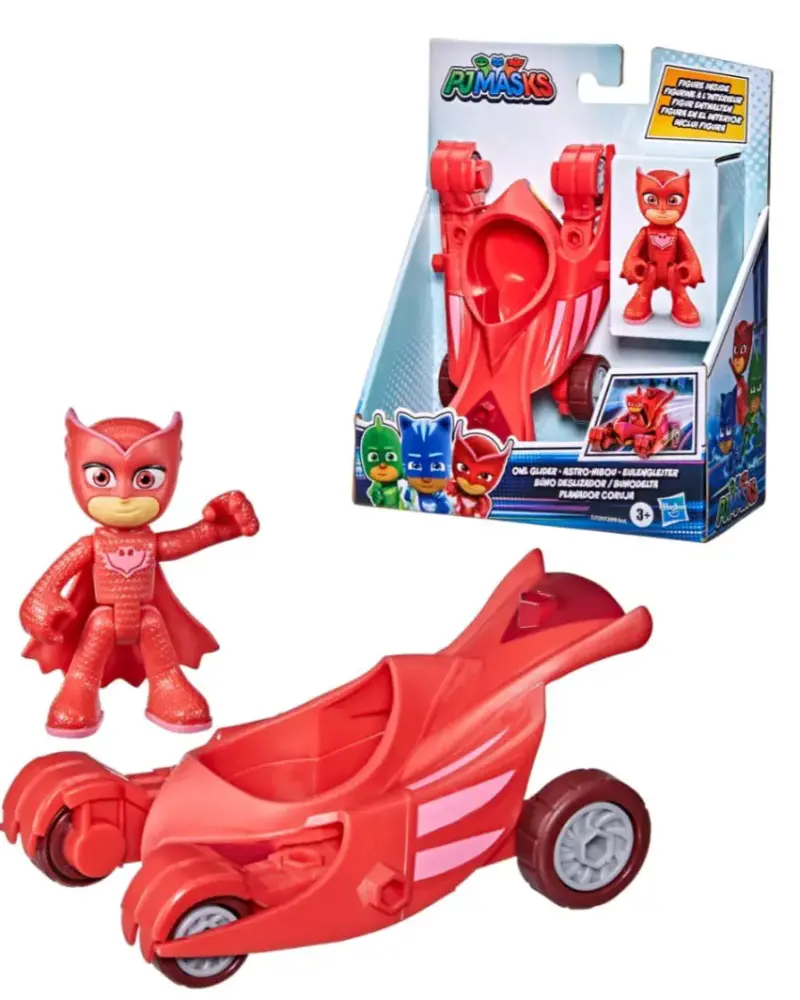 Figura PJ Masks Owlette con vehículo deslizante