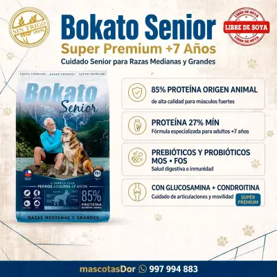 Alimento para perros Bokato Senior Super Premium 12kg - miniatura 1
