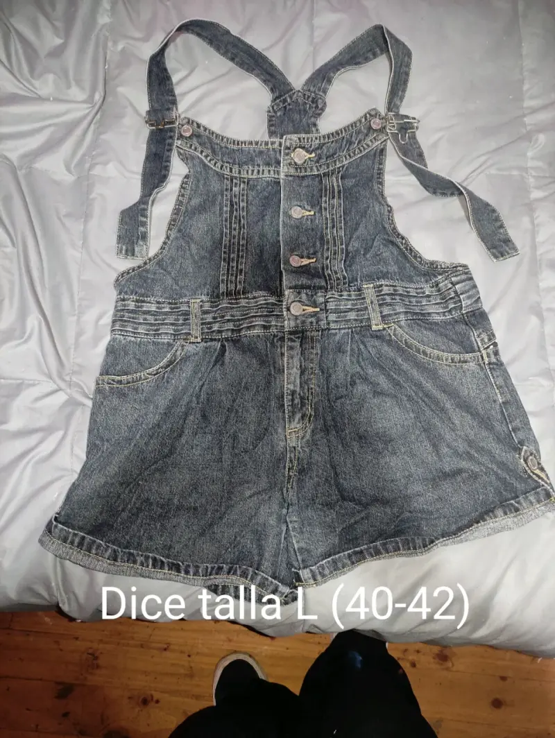 Jardinera de mezclilla talla L