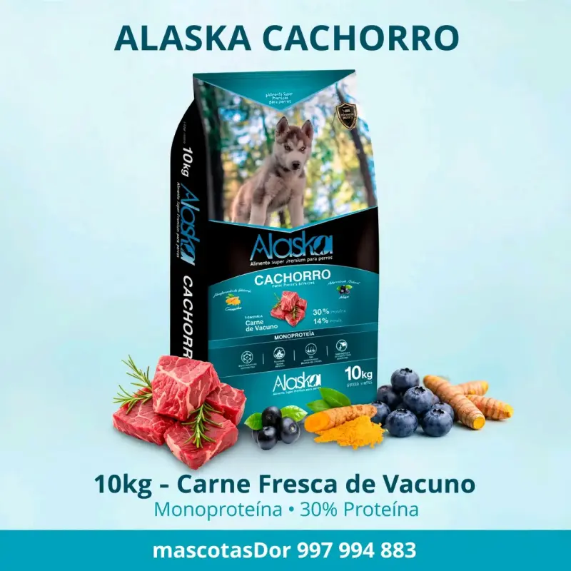Alimento cachorros carne e hígado de vacuno 10kg - 1