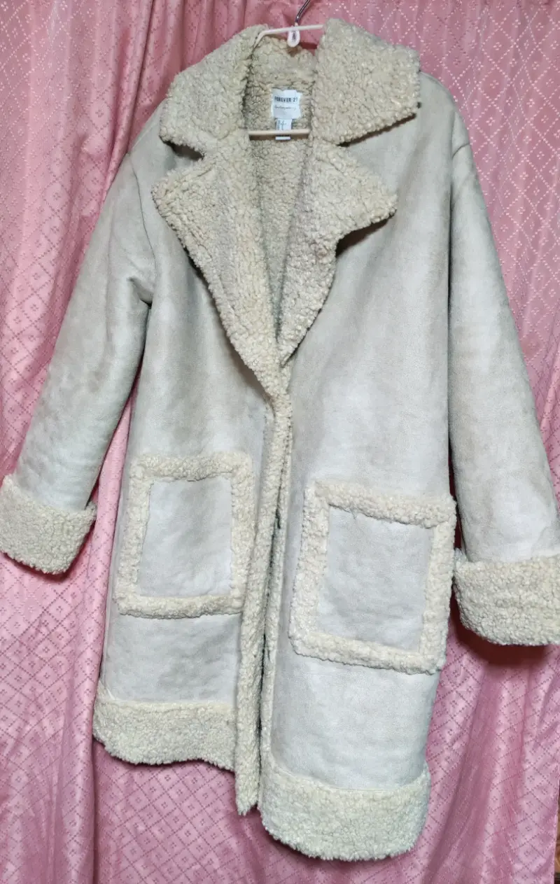 Abrigo de lana sintética Forever 21 beige - 1