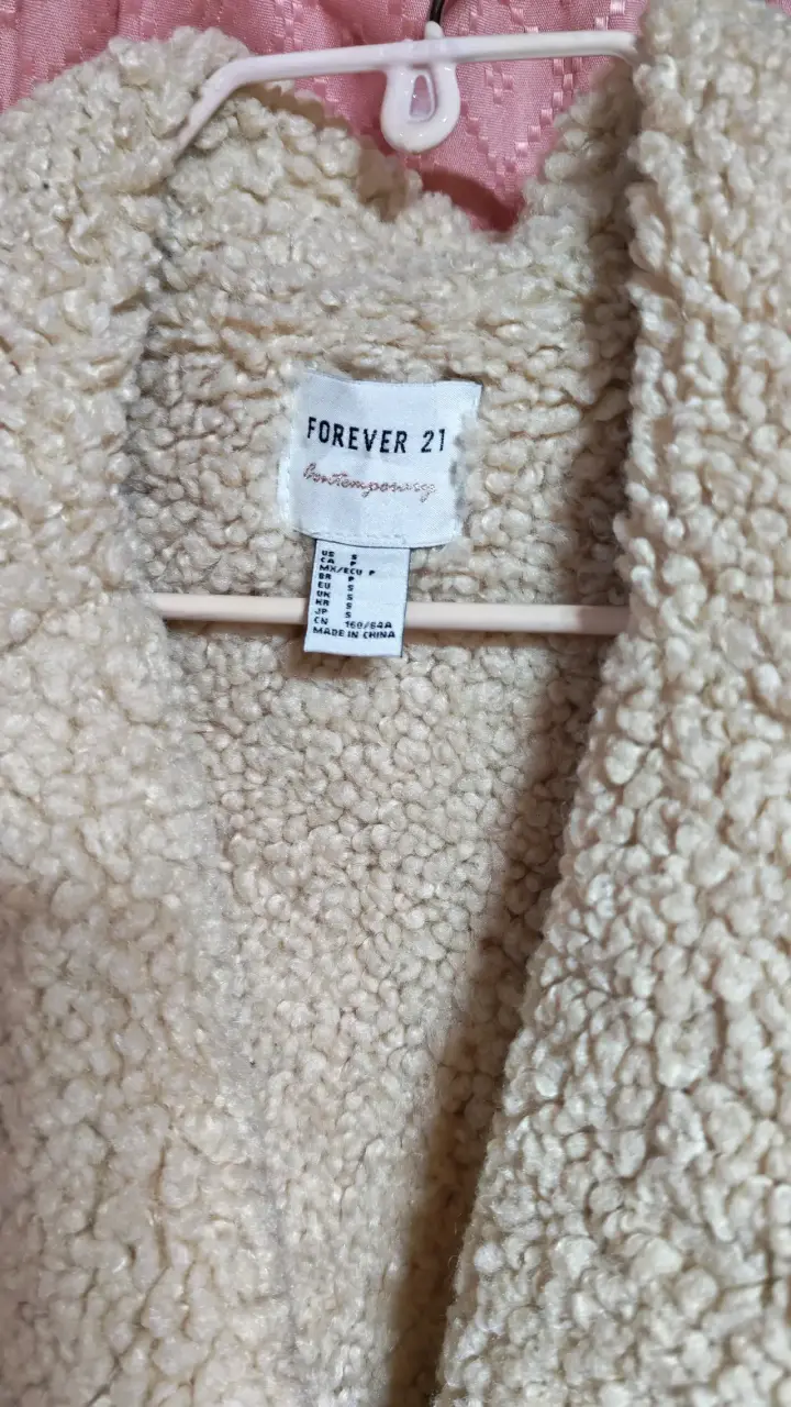 Abrigo de lana sintética Forever 21 beige - 2