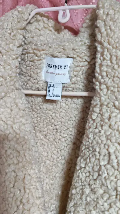 Abrigo de lana sintética Forever 21 beige - miniatura 2