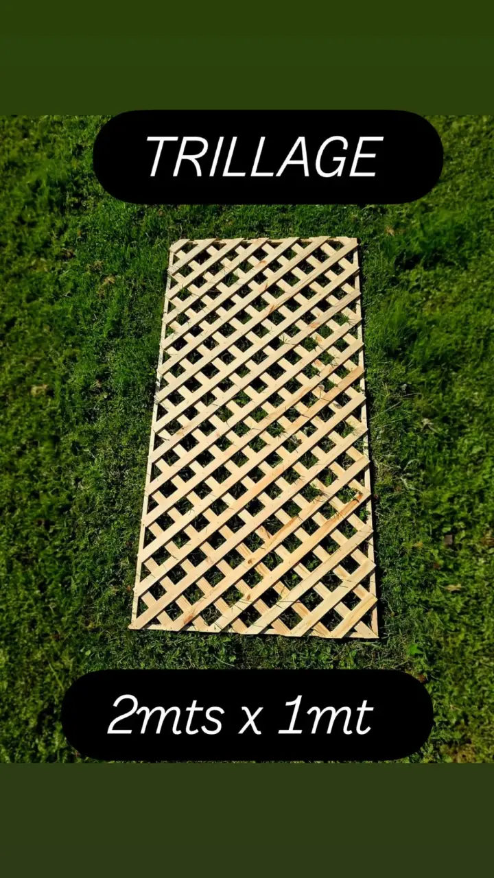 Enrejado de madera 2x1 metros para jardín