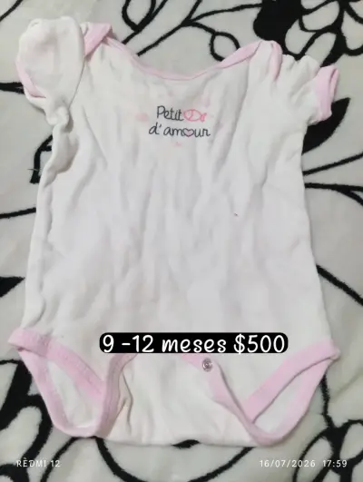 2 Body para bebé 9-12 meses diseño corazón - miniatura 1