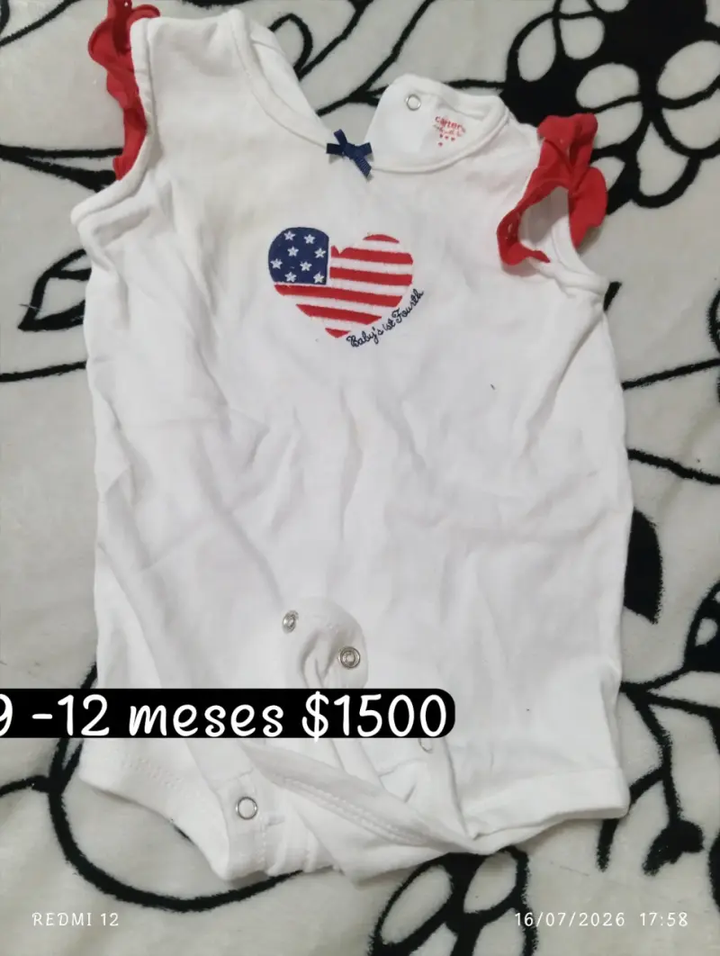2 Body para bebé 9-12 meses diseño corazón - 2