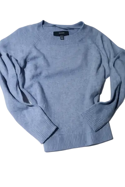 Suéter azul claro para mujer de algodón - miniatura 1