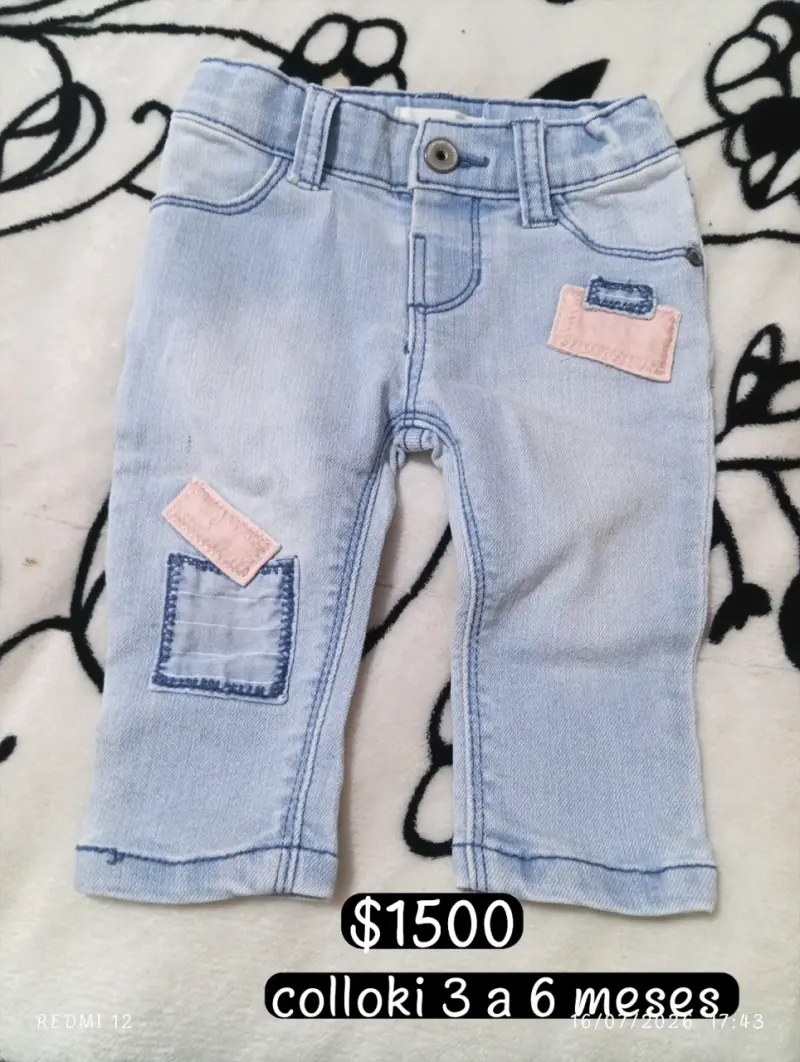 2 Pantalones de mezclilla para bebé 3 a 6 meses - 1