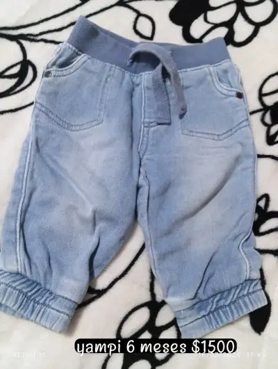 2 Pantalones de mezclilla para bebé 3 a 6 meses - miniatura 2