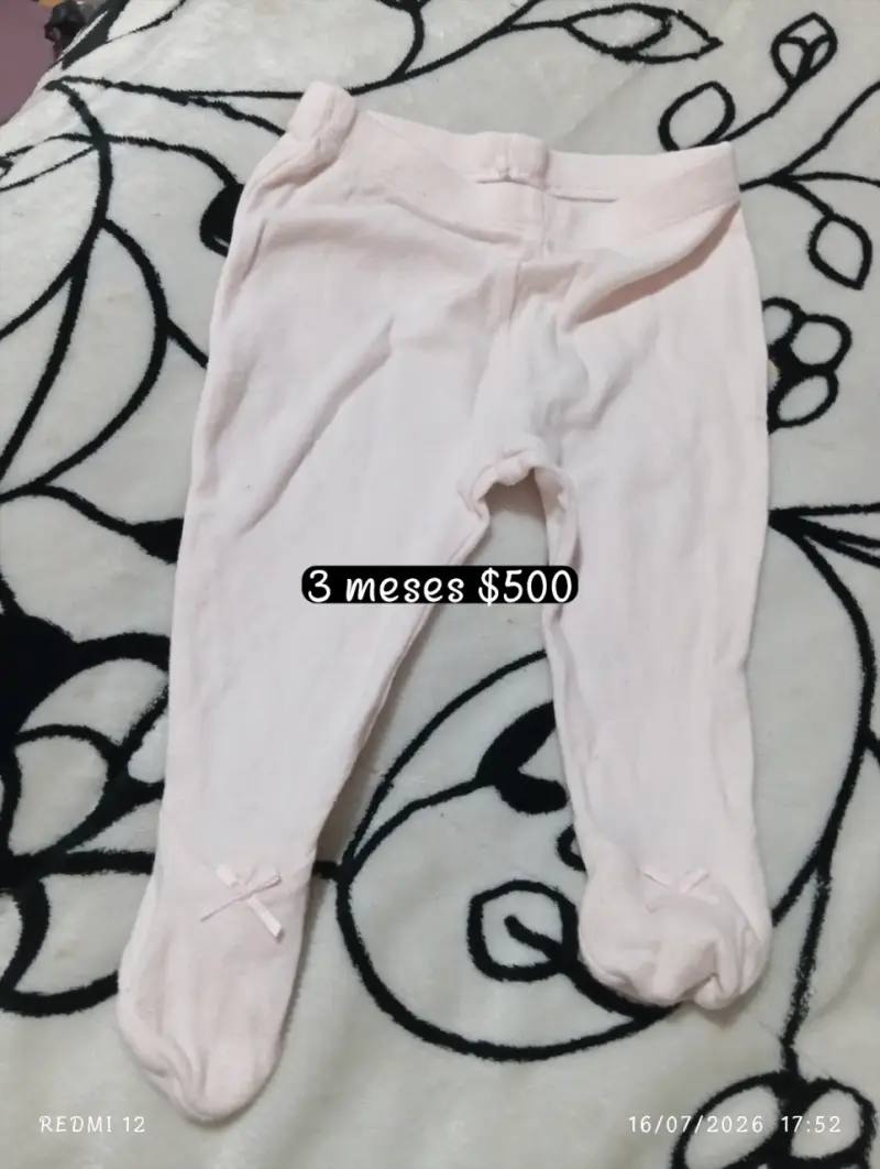 2 Pantalones de bebé con diseño floral 0-3 meses - 2