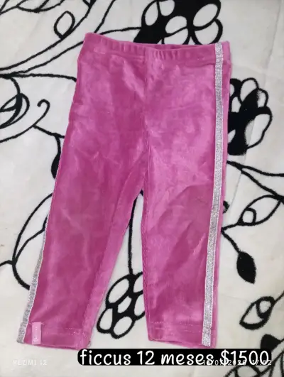 2 Pantalones rosados para bebé 12 meses - miniatura 1