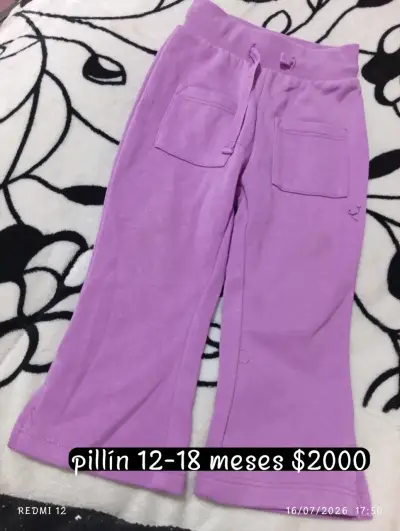 2 Pantalones rosados para bebé 12 meses - miniatura 2