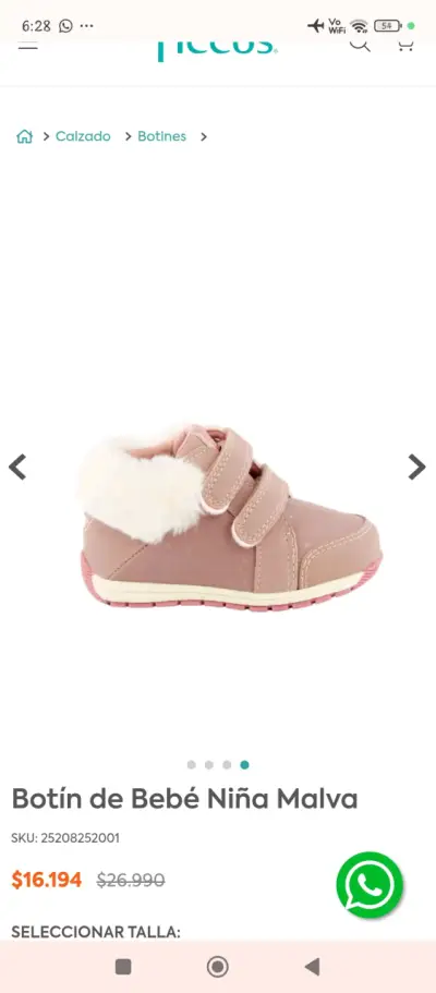 Zapatos de bebé malva con forro de peluche - miniatura 5