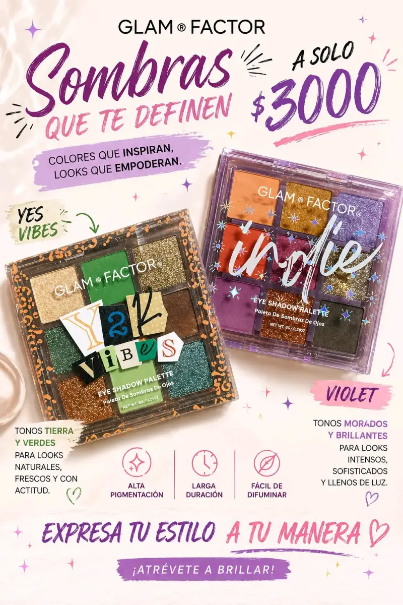 Paleta de Sombras Glam Factor Yes Vibes - 4