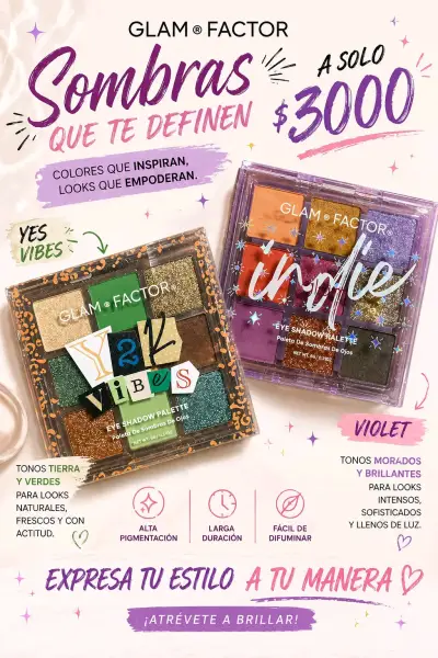 Paleta de Sombras Glam Factor Yes Vibes - miniatura 4