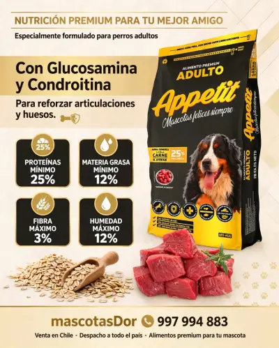 Alimento Premium Adultos carne y avena 20kg - miniatura 1