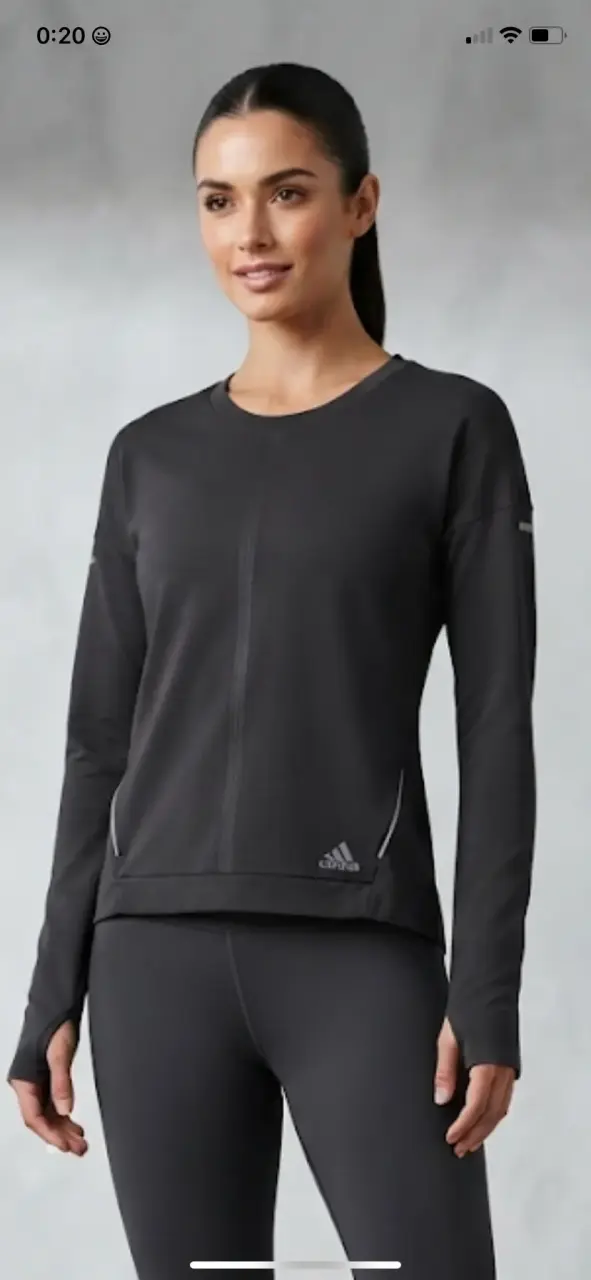 Polera deportiva negra Adidas para mujer - 1