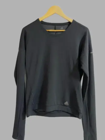 Polera deportiva negra Adidas para mujer - miniatura 3