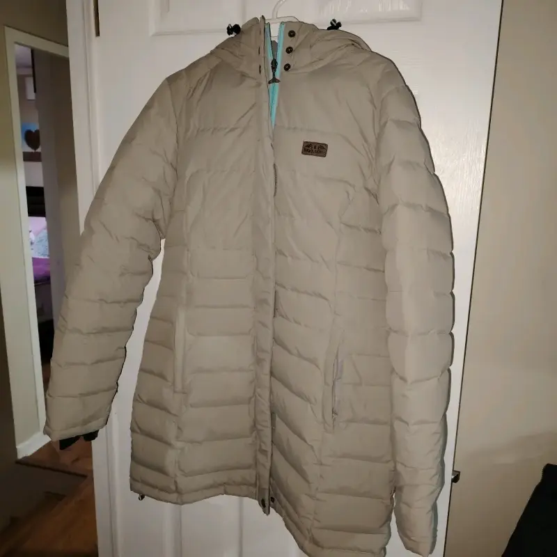 Parka beige Haka honu con capucha - 1