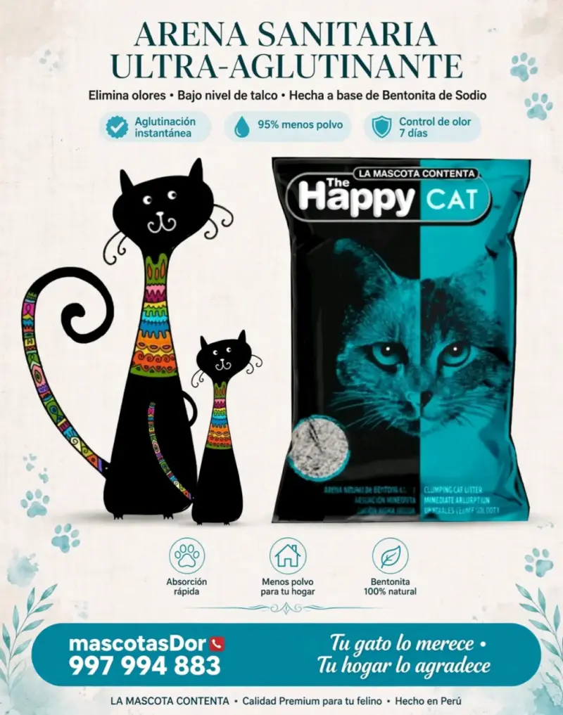 Arena para gatos The Happy Cat 9kg ultra-aglutinante