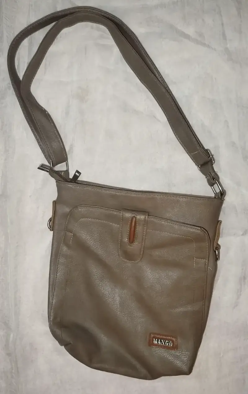 Bolso bandolera de Ecocuero Mango marrón
