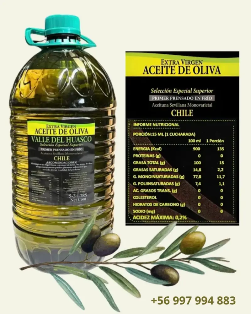 Aceite de Oliva Extra Virgen Valle del Huasco 5L - 2