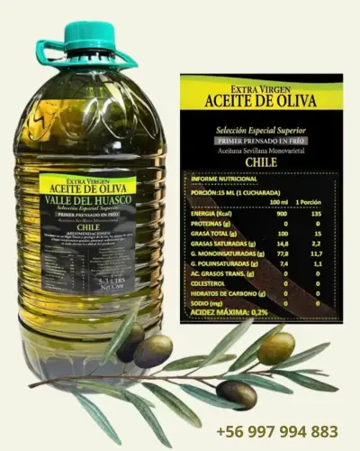 Aceite de Oliva Extra Virgen Valle del Huasco 5L - miniatura 2