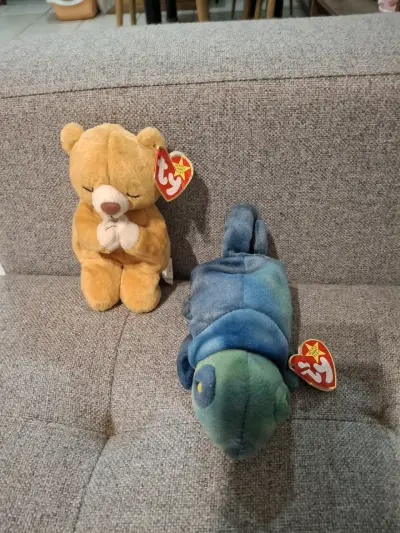 Peluche Ty Beanie Babies Oso y Camaleón - miniatura 1
