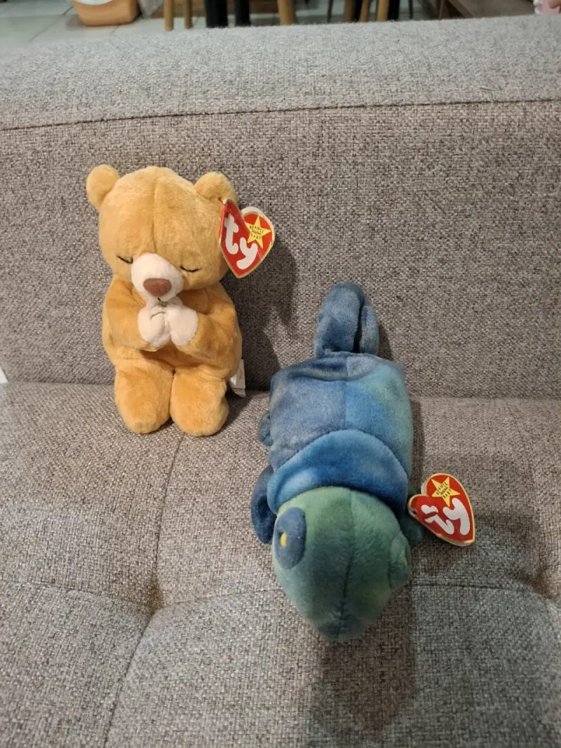 Peluche Ty Beanie Babies Oso y Camaleón - 4